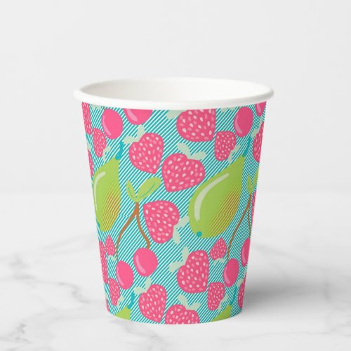 Fruit mix pattern paper cups