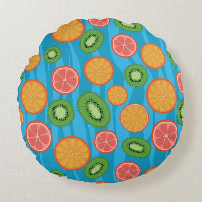 Fruit mood round pillow (Front)