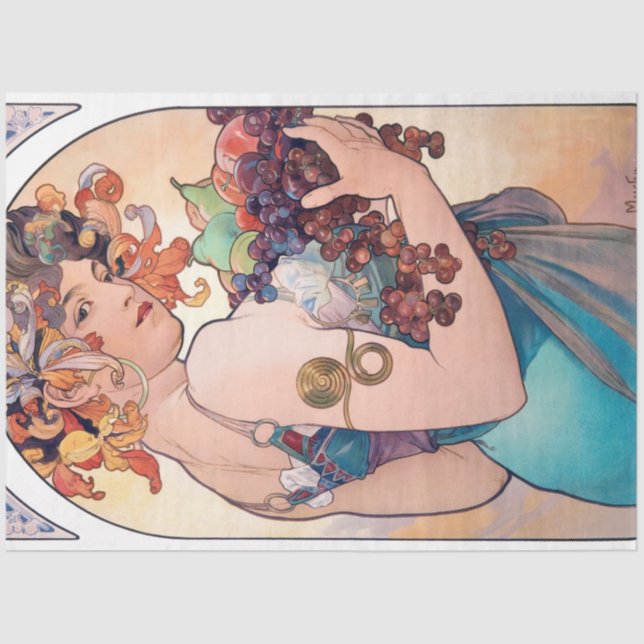 Fruit, Mucha Tissue Paper (Front)