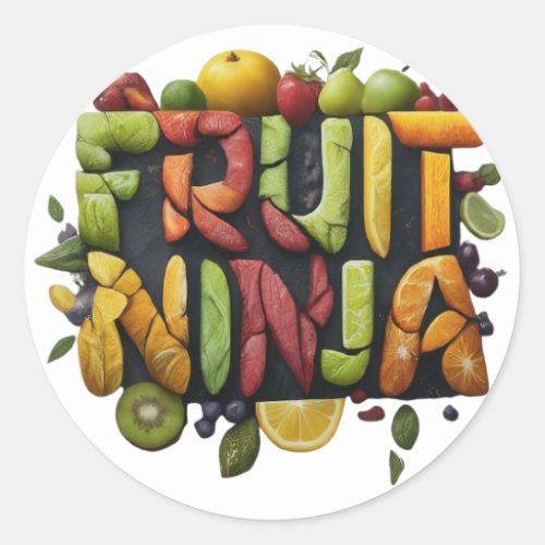 Fruit Ninja Classic Round Sticker
