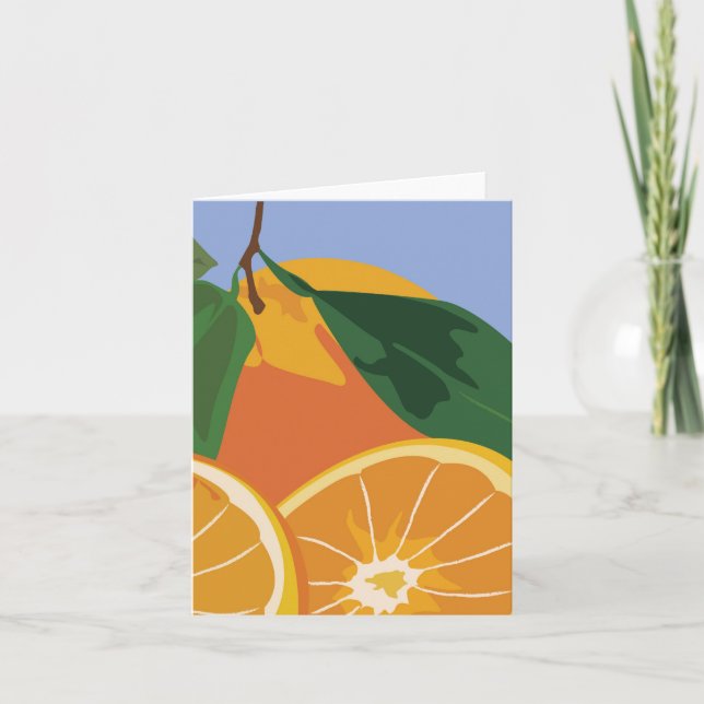 Fruit Note Card - Oranges (Front)
