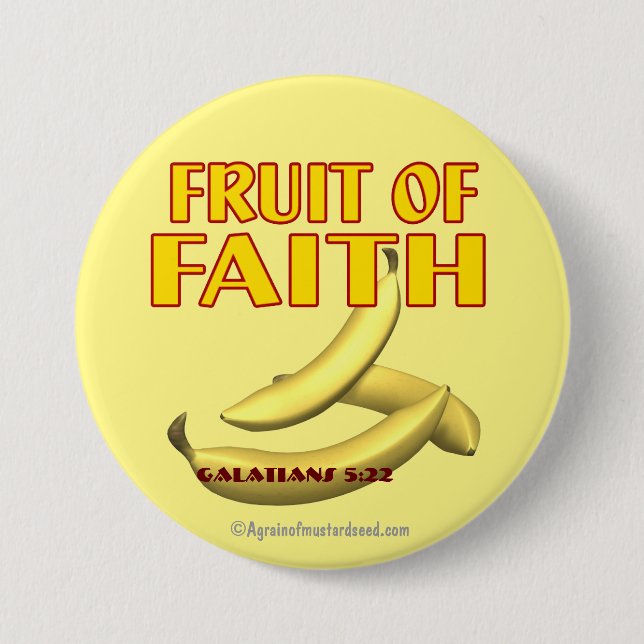 Fruit of Faith Pinback Button (Front)