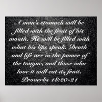 fruit of his mouth bible verse Proverbs 18:20-21