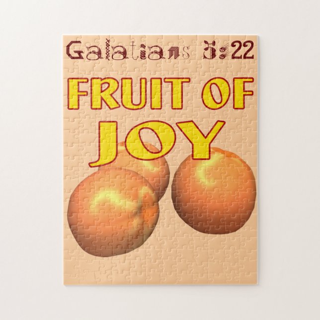 Fruit of Joy Bible Quotes Customize it Jigsaw Puzzle (Vertical)