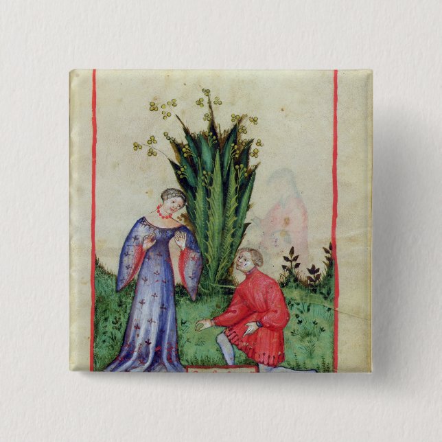 Fruit of Mandrake, from' Tacuinum Sanitatis' Button (Front)