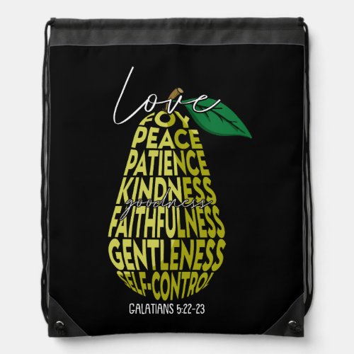 Fruit Of Spirit Love Joy Peace Patience Kindness G Drawstring Bag