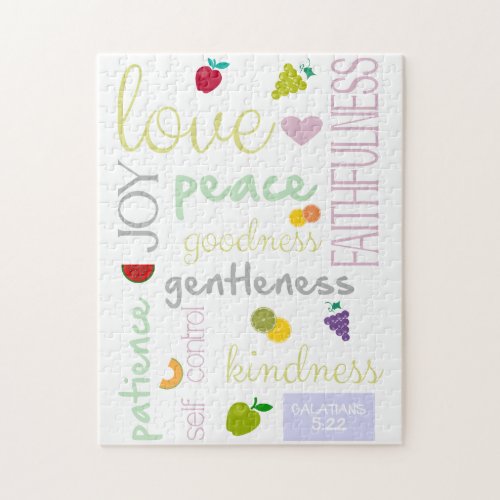 Fruit of the Holy Spirit Christian Bible Verse Jigsaw Puzzle