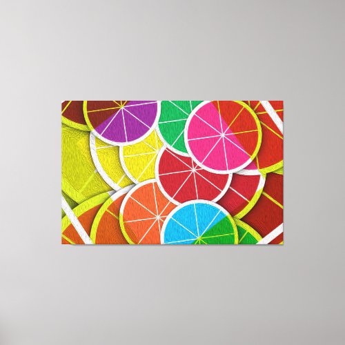 Fruit Of The Lemon Colorful Canvas Print