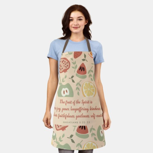 Fruit of the Spirit Abstract Scripture Apron
