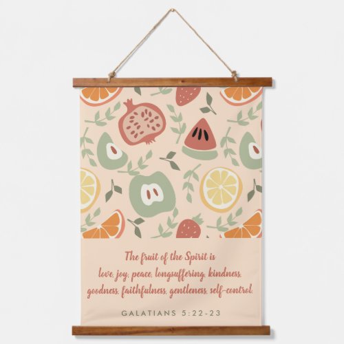 Fruit of the Spirit Abstract Scripture Hanging Tapestry