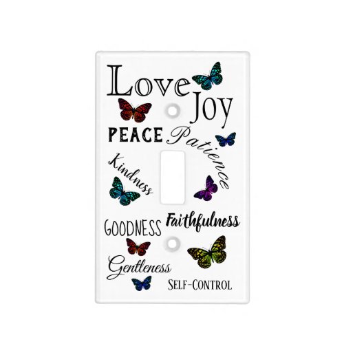 Fruit of the Spirit Bible Verse Butterfly Light Switch Cover