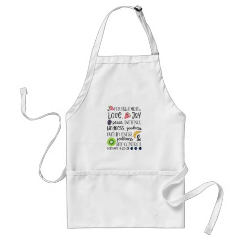 Fruit of the Spirit Bible Verse Christian Adult Apron