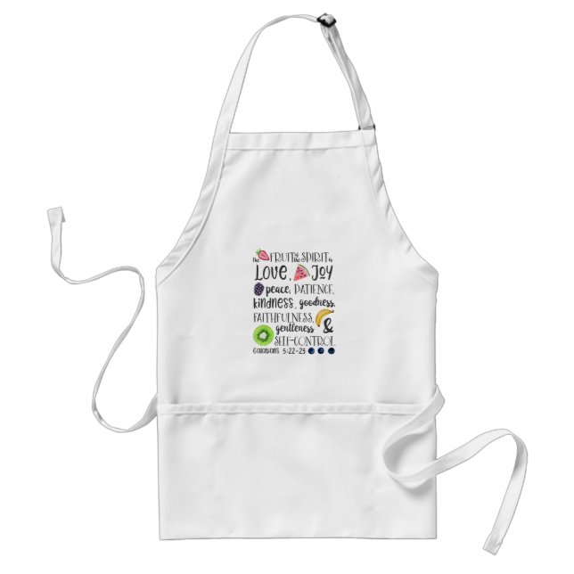Fruit of the Spirit, Bible Verse, Christian Adult Apron (Front)