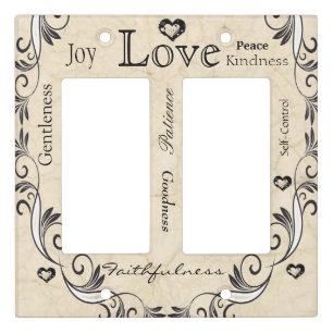 Fruit of the Spirit Bible Verse DOUBLE lightswitch Light Switch Cover