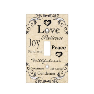 Fruit of the Spirit Bible Verse Light Switch Cover