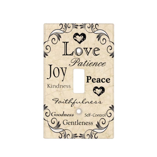 Fruit of the Spirit Bible Verse Light Switch Cover (Front)