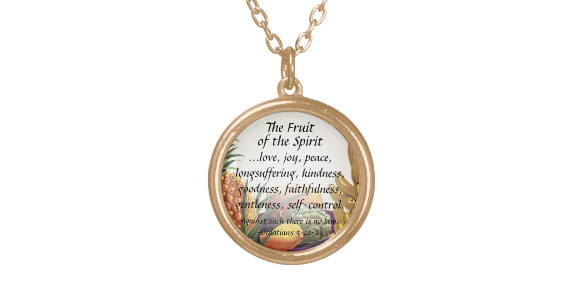 Fruit of the Spirit Bible Verse Pendant | Zazzle