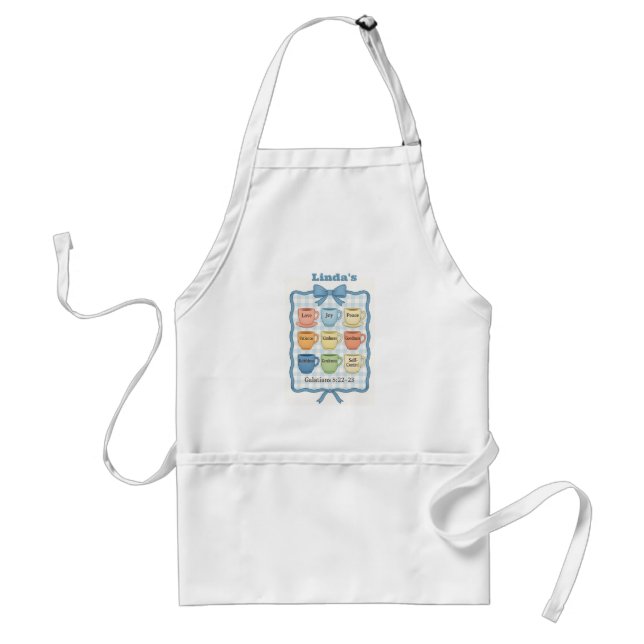 Fruit of the Spirit blue Adult Apron (Front)