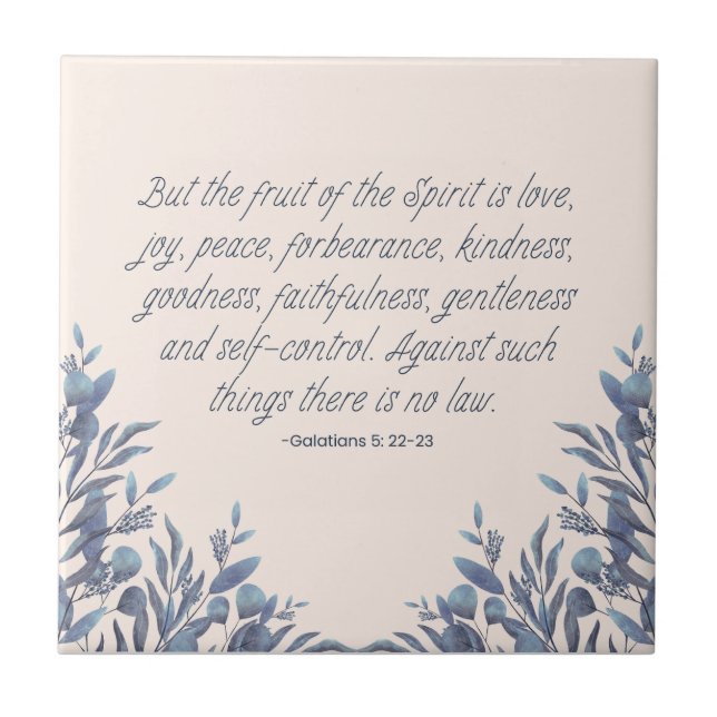 Fruit of the Spirit Ceramic Tile (Front)