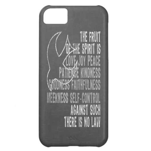 Fruit of the Spirit Chalkboard Look with Dove Case-Mate iPhone Case (Back)