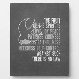 Fruit of the Spirit Chalkboard Look with Dove Plaque