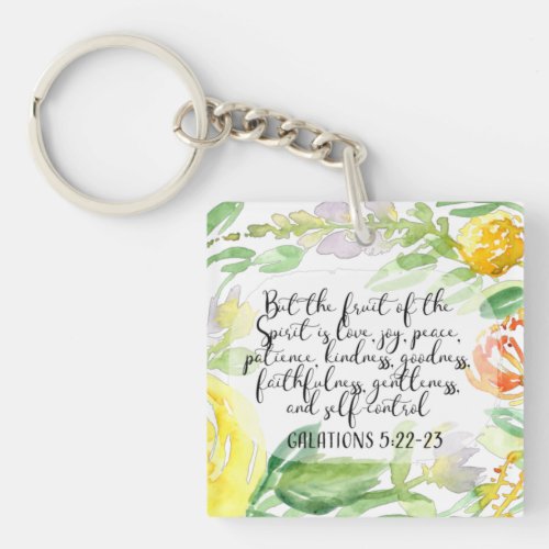 Fruit of the spirit  Christian Art Keychain