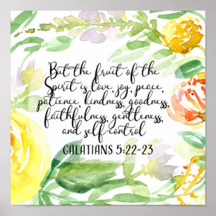 Fruit of the spirit   Christian Art Poster