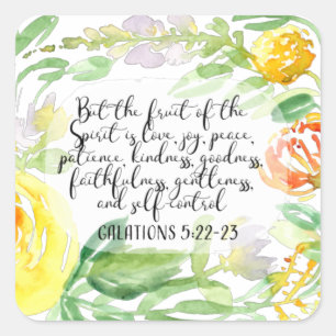Fruit of the spirit Christian Art Square Sticker