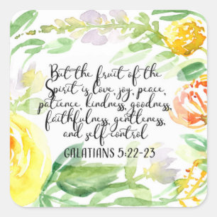 Fruit of the spirit Christian Art Square Sticker