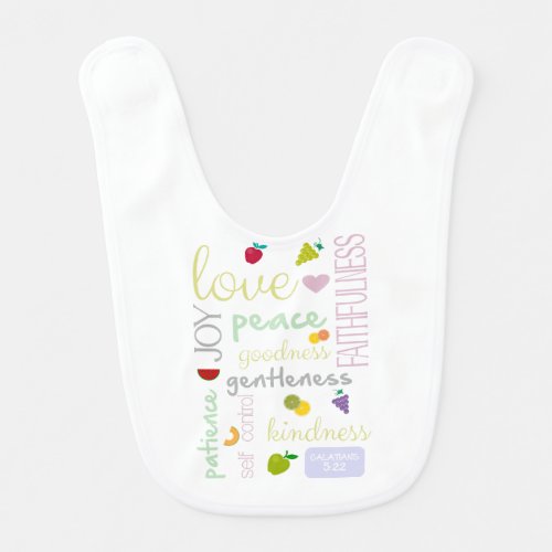 fruit of the spirit christian baby bib