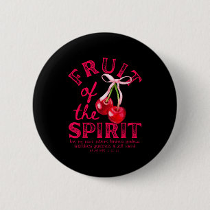 Fruit Of The Spirit Christian Coquette Pink Bow Ch Button