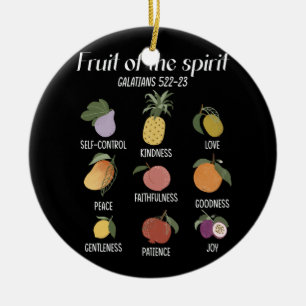 Fruit Of The Spirit Christian Faith Jesus God Love Ceramic Ornament