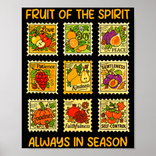 Fruit Of The Spirit Christian Faith Jesus God Love Poster