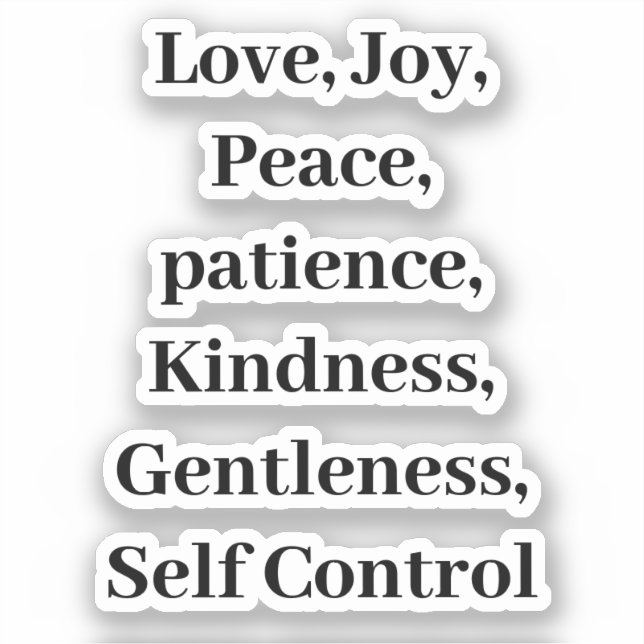 Fruit Of The Spirit Christian   Sticker (Front)