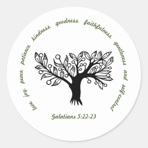 Fruit of the Spirit Classic Round Sticker