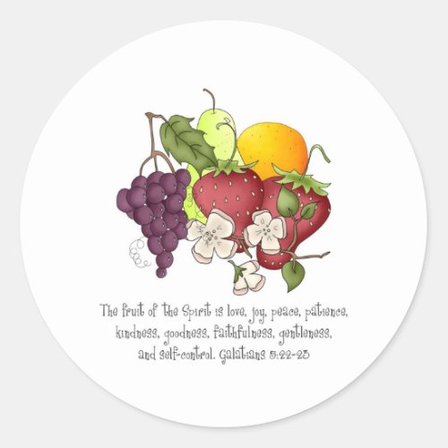 Fruit of the Spirit Classic Round Sticker