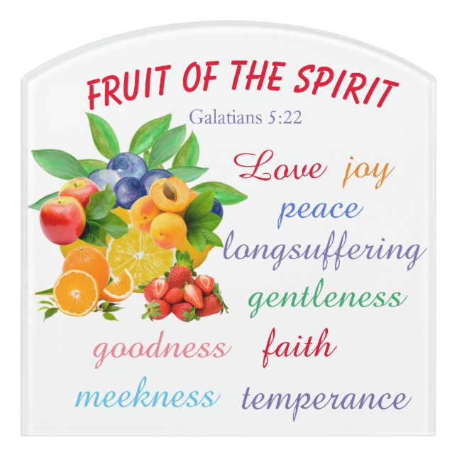 Fruit of the Spirit  Door Sign (Contour Front)