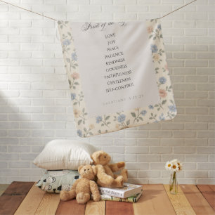 Fruit of the Spirit Galatians 5:22–23 Bible Verse Baby Blanket