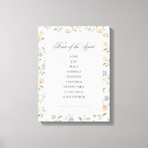Fruit of the Spirit Galatians 5:22–23 Bible Verse Canvas Print