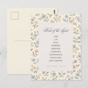 Fruit of the Spirit Galatians 5:22–23 Bible Verse  Postcard