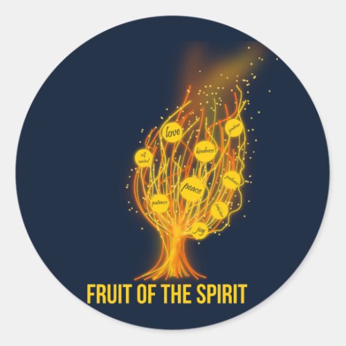 Fruit of the Spirit _ Galatians 522_23 Classic Round Sticker