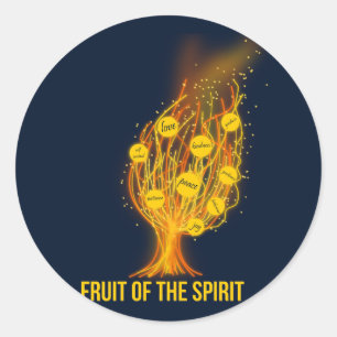Fruit of the Spirit - Galatians 5:22-23 Classic Round Sticker