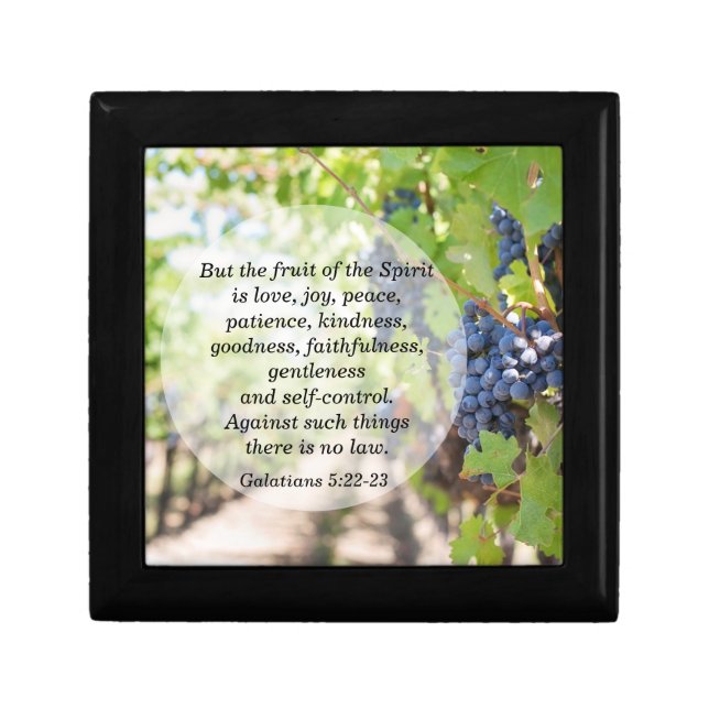 Fruit of the Spirit Galatians 5:22-23 Decorative Gift Box (Front)