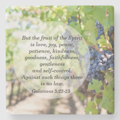 Fruit of the Spirit Galatians 522_23 Marble Stone Coaster