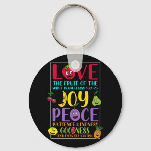 Fruit Of The Spirit Galatians 5 22 Inspirational C Keychain