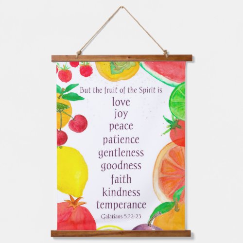 Fruit of the Spirit Galatians Bible Scripture Hanging Tapestry