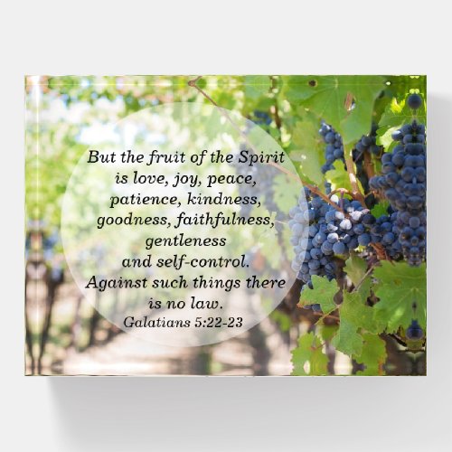 Fruit of the Spirit Glass Paperweight