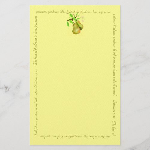 Fruit of The Spirit Gold Stationary Stationery