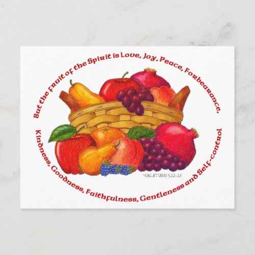 Fruit of the Spirit Inspirational Postcard