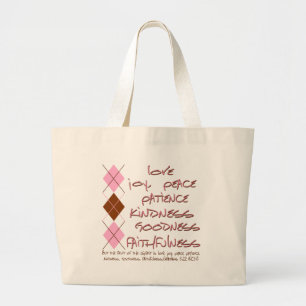 fruit of the spirit large tote bag